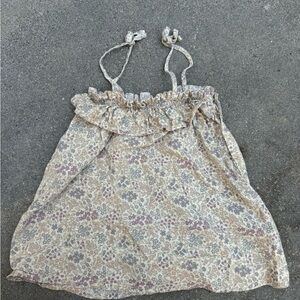 Floral Kids Top with Ruffle Straps 8-9